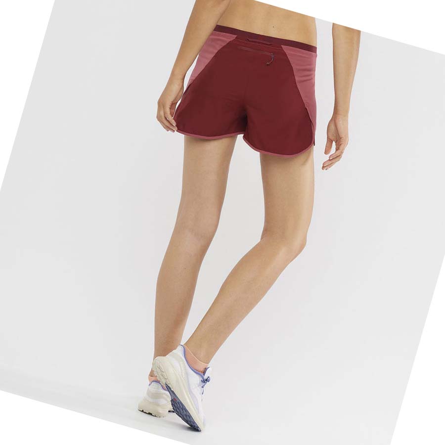 Bermudas Salomon CROSS 3'' Mujer Rojos | MX 2349MQZ